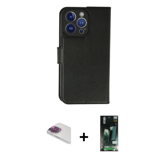 MARSİLYAN™- iPhone 13 Pro Max Kılıf Siluet Işık Serisi - Şeffaf 360 Full Body Arka Koruyucu + Pers Alüminyum Kamera Lens - GI