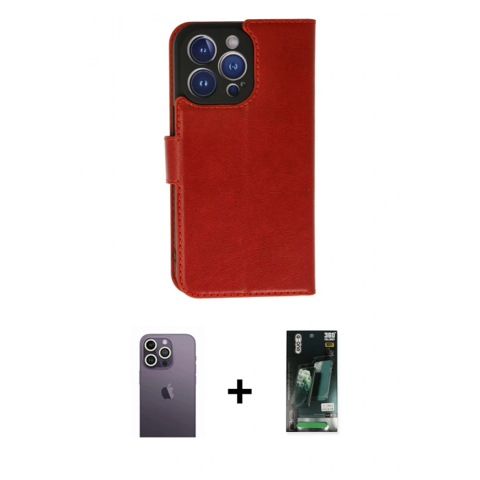 MARSİLYAN™- iPhone 13 Pro Max Kılıf Siluet Işık Serisi - Şeffaf 360 Full Body Arka Koruyucu + Neon Fosforlu Kamera Lens - BZ