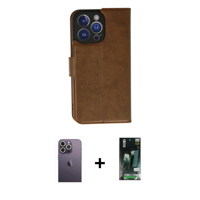MARSİLYAN™- iPhone 13 Pro Max Kılıf Siluet Işık Serisi - Şeffaf 360 Full Body Arka Koruyucu + Neon Fosforlu Kamera Lens - BZ