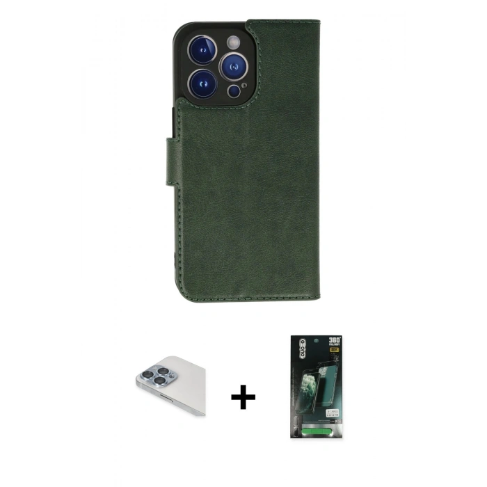 MARSİLYAN™- iPhone 13 Pro Max Kılıf Siluet Işık Serisi - Şeffaf 360 Full Body Arka Koruyucu + Pers Alüminyum Kamera Lens - SABE