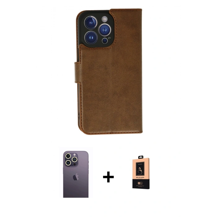 MARSİLYAN™- iPhone 13 Pro Max Kılıf Siluet Işık Serisi - Şeffaf Maxco Cam Ekran Koruyucu + Beyaz Neon Fosforlu Kamera Lens