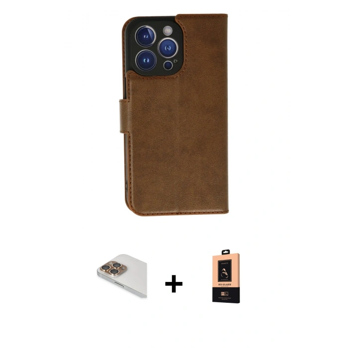 MARSİLYAN™- iPhone 13 Pro Max Kılıf Siluet Işık Serisi - Şeffaf Maxco Cam Ekran Koruyucu + Pers Alüminyum Kamera Lens - GD