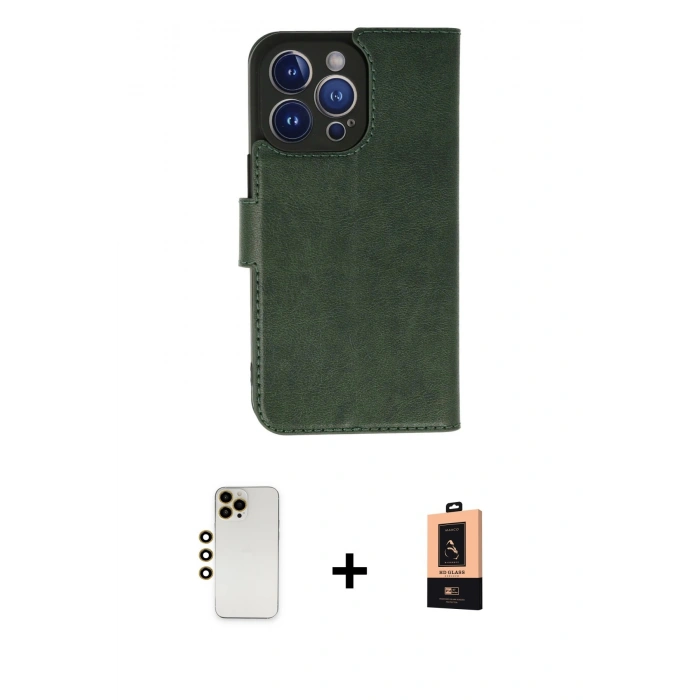 MARSİLYAN™- iPhone 13 Pro Max Kılıf Siluet Işık Serisi - Şeffaf Maxco Cam Ekran Koruyucu + Shine Kamera Lens - GD