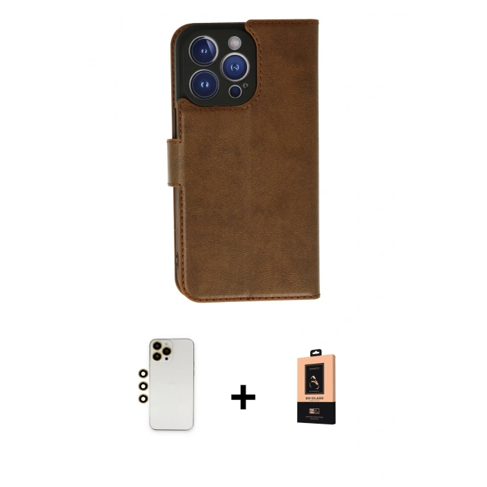 MARSİLYAN™- iPhone 13 Pro Max Kılıf Siluet Işık Serisi - Şeffaf Maxco Cam Ekran Koruyucu + Shine Kamera Lens - GD