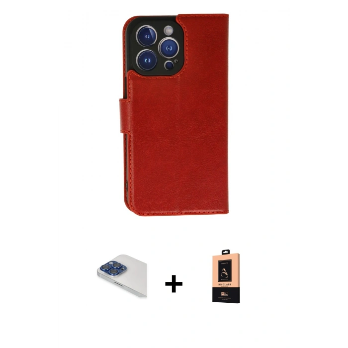 MARSİLYAN™- iPhone 13 Pro Max Kılıf Siluet Işık Serisi - Şeffaf Maxco Cam Ekran Koruyucu + Lacivert Pers Alüminyum Kamera Lens