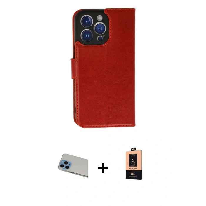 MARSİLYAN™- iPhone 13 Pro Max Kılıf Siluet Işık Serisi - Şeffaf Maxco Cam Ekran Koruyucu + Rainbow Kamera Lens Koruma Cam - MI
