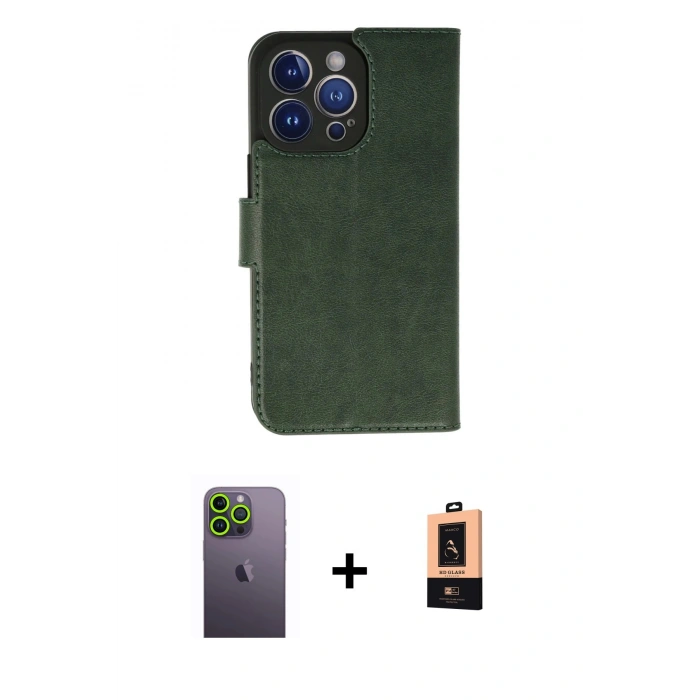 MARSİLYAN™- iPhone 13 Pro Max Kılıf Siluet Işık Serisi - Şeffaf Maxco Cam Ekran Koruyucu + Neon Fosforlu Kamera Lens - YL