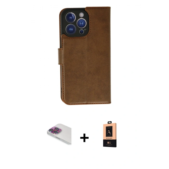 MARSİLYAN™- iPhone 13 Pro Max Kılıf Siluet Işık Serisi - Şeffaf Maxco Cam Ekran Koruyucu + Pers Alüminyum Kamera Lens - GI