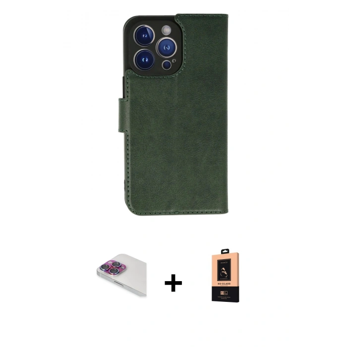 MARSİLYAN™- iPhone 13 Pro Max Kılıf Siluet Işık Serisi - Şeffaf Maxco Cam Ekran Koruyucu + Pers Alüminyum Kamera Lens - GI