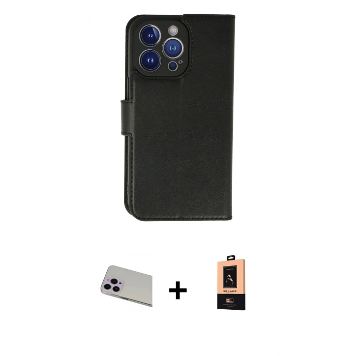 MARSİLYAN™- iPhone 13 Pro Max Kılıf Siluet Işık Serisi - Şeffaf Maxco Cam Ekran Koruyucu + Rainbow Kamera Lens Koruma Cam - MR