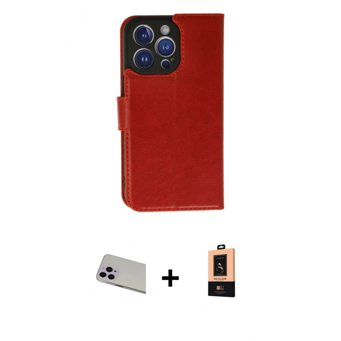 MARSİLYAN™- iPhone 13 Pro Max Kılıf Siluet Işık Serisi - Şeffaf Maxco Cam Ekran Koruyucu + Rainbow Kamera Lens Koruma Cam - MR