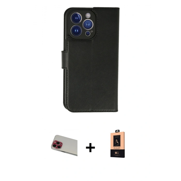MARSİLYAN™- iPhone 13 Pro Max Kılıf Siluet Işık Serisi - Şeffaf Maxco Cam Ekran Koruyucu + Rainbow Kamera Lens Koruma Cam - KI