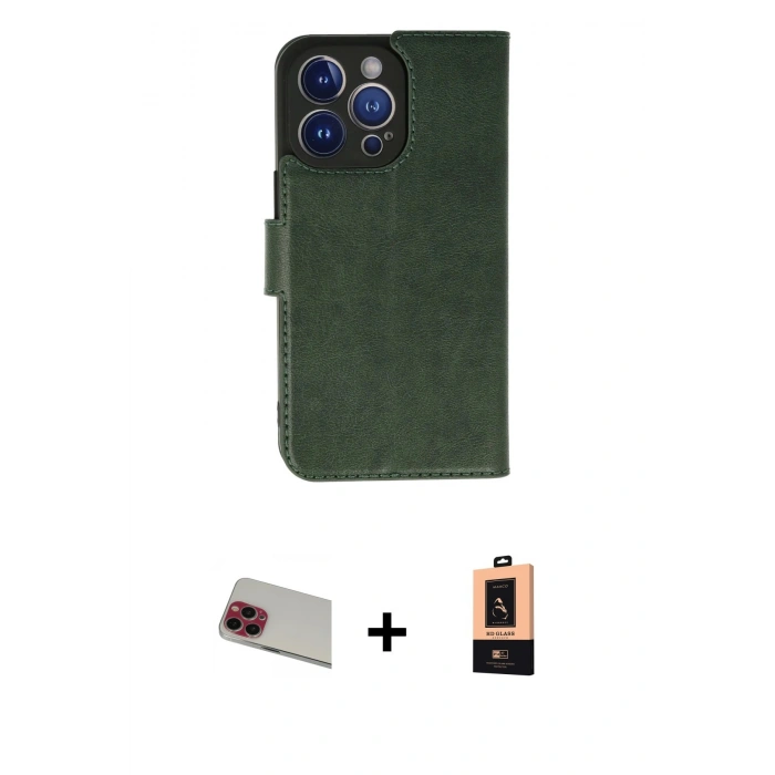 MARSİLYAN™- iPhone 13 Pro Max Kılıf Siluet Işık Serisi - Şeffaf Maxco Cam Ekran Koruyucu + Rainbow Kamera Lens Koruma Cam - KI