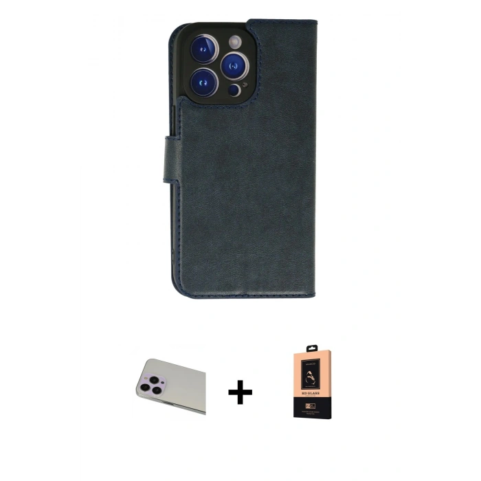 MARSİLYAN™- iPhone 13 Pro Max Kılıf Siluet Işık Serisi - Şeffaf Maxco Cam Ekran Koruyucu + Rainbow Kamera Lens Koruma Cam - MR