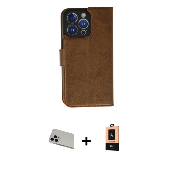 MARSİLYAN™- iPhone 13 Pro Max Kılıf Siluet Işık Serisi - Şeffaf Maxco Cam Ekran Koruyucu + Rainbow Kamera Lens Koruma Cam - MR