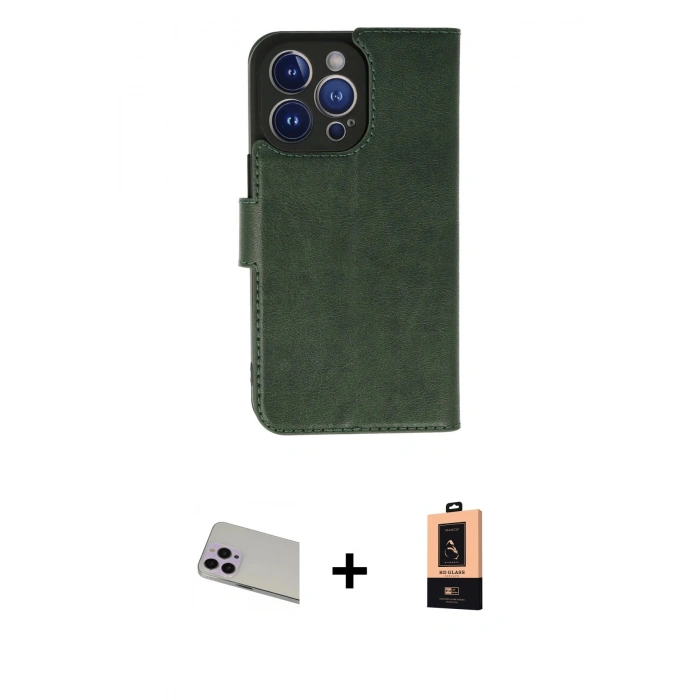 MARSİLYAN™- iPhone 13 Pro Max Kılıf Siluet Işık Serisi - Şeffaf Maxco Cam Ekran Koruyucu + Rainbow Kamera Lens Koruma Cam - MR
