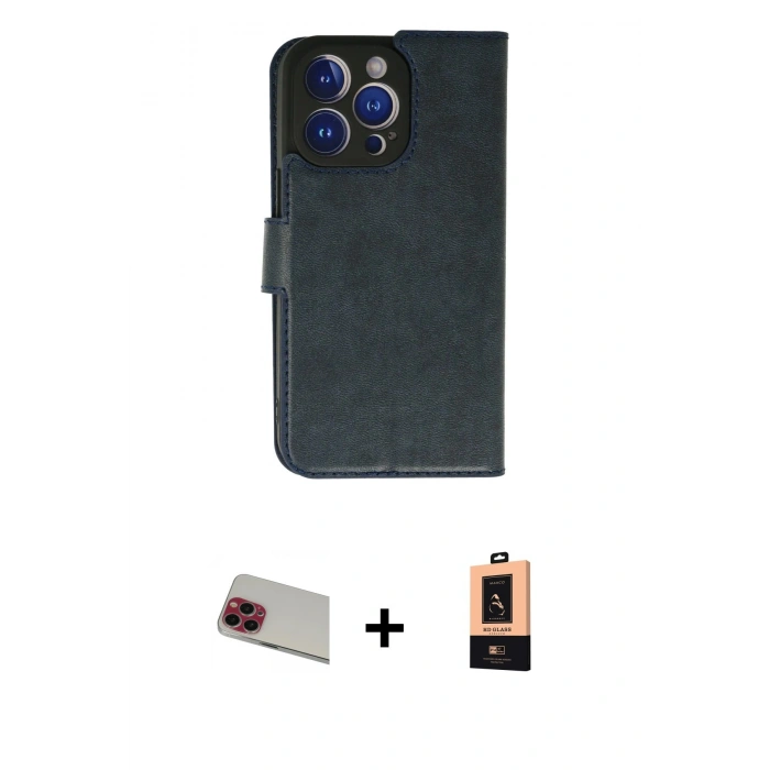MARSİLYAN™- iPhone 13 Pro Max Kılıf Siluet Işık Serisi - Şeffaf Maxco Cam Ekran Koruyucu + Rainbow Kamera Lens Koruma Cam - KI