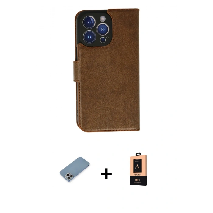 MARSİLYAN™- iPhone 13 Pro Max Kılıf Siluet Işık Serisi - Şeffaf Maxco Cam Ekran Koruyucu + Shine Kamera Lens Koruma Cam - GI