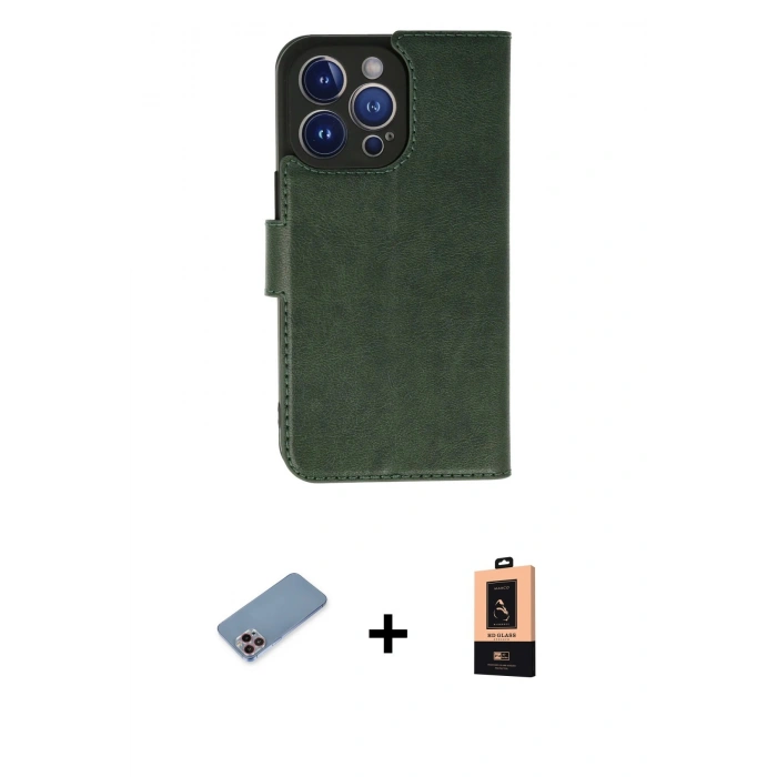 MARSİLYAN™- iPhone 13 Pro Max Kılıf Siluet Işık Serisi - Şeffaf Maxco Cam Ekran Koruyucu + Shine Kamera Lens Koruma Cam - PE