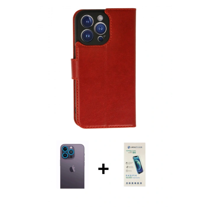 MARSİLYAN™- iPhone 13 Pro Max Kılıf Siluet Işık Serisi - Şeffaf Pasifik Cam Ekran Koruyucu + Neon Fosforlu Kamera Lens - MI