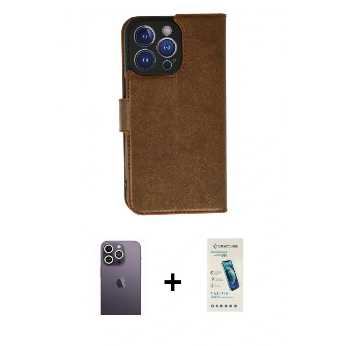 MARSİLYAN™- iPhone 13 Pro Max Kılıf Siluet Işık Serisi - Şeffaf Pasifik Cam Ekran Koruyucu + Neon Fosforlu Kamera Lens - BZ
