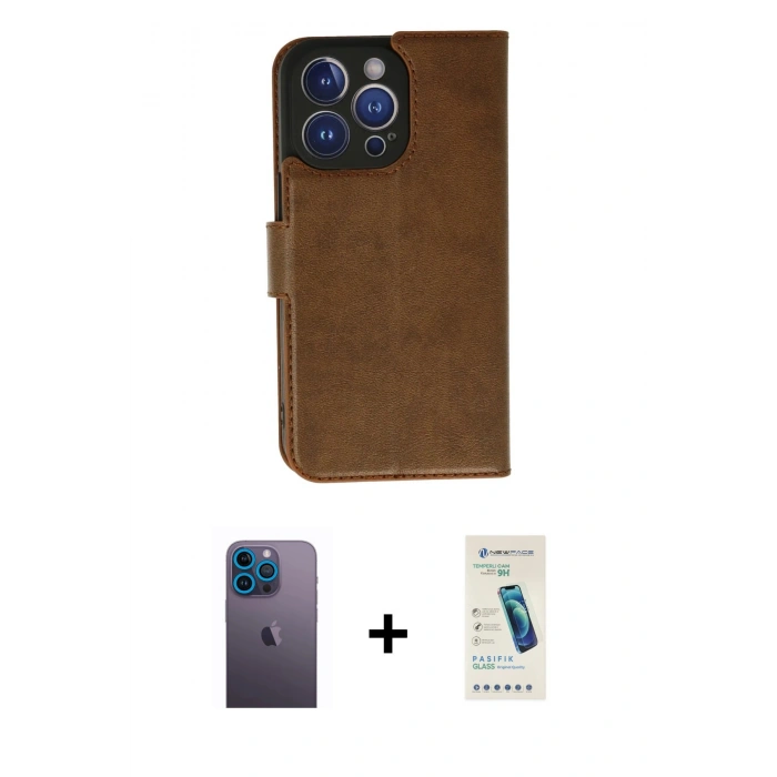 MARSİLYAN™- iPhone 13 Pro Max Kılıf Siluet Işık Serisi - Şeffaf Pasifik Cam Ekran Koruyucu + Neon Fosforlu Kamera Lens - MI
