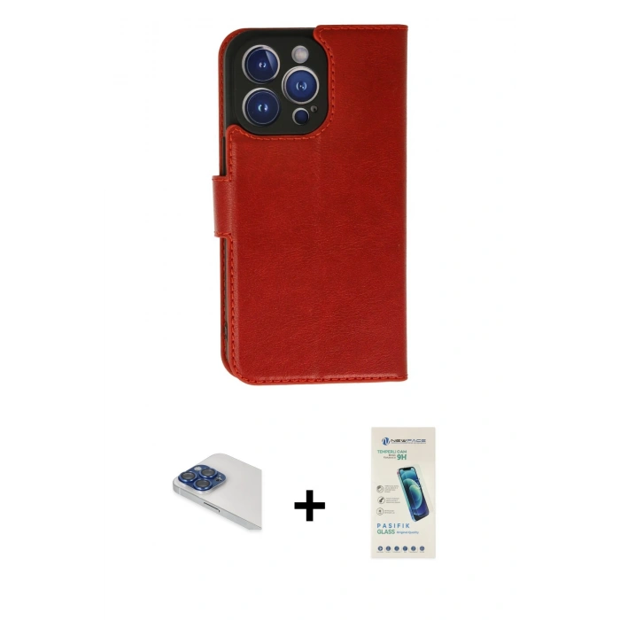 MARSİLYAN™- iPhone 13 Pro Max Kılıf Siluet Işık Serisi - Şeffaf Pasifik Cam Ekran Koruyucu + Pers Alüminyum Kamera Lens - LT