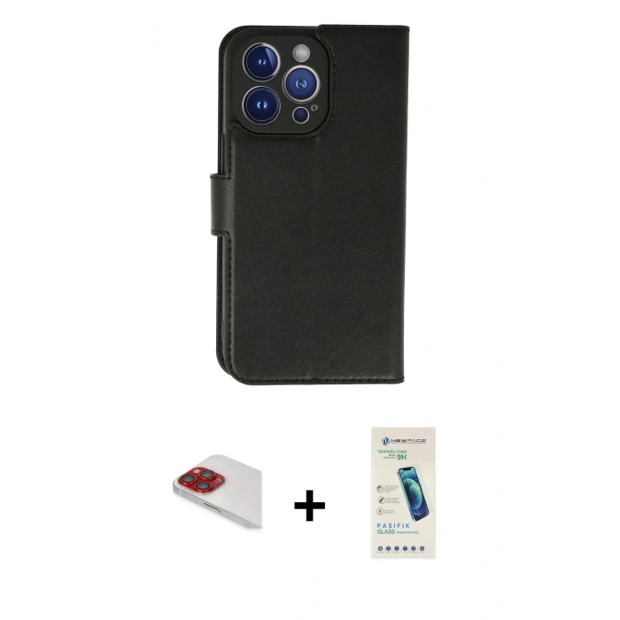 MARSİLYAN™- iPhone 13 Pro Max Kılıf Siluet Işık Serisi - Şeffaf Pasifik Cam Ekran Koruyucu + Pers Alüminyum Kamera Lens - KI