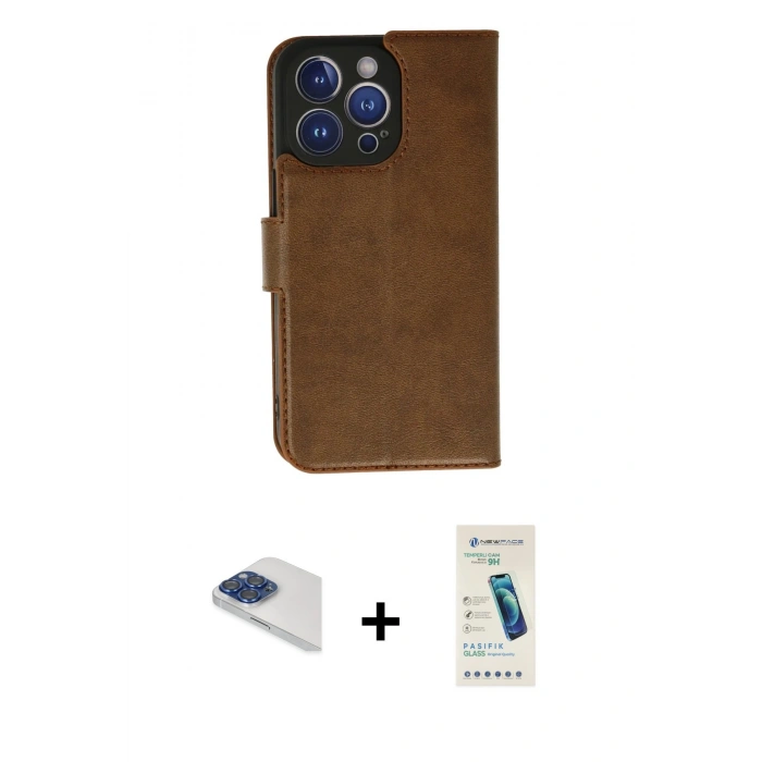 MARSİLYAN™- iPhone 13 Pro Max Kılıf Siluet Işık Serisi - Şeffaf Pasifik Cam Ekran Koruyucu + Pers Alüminyum Kamera Lens - LT