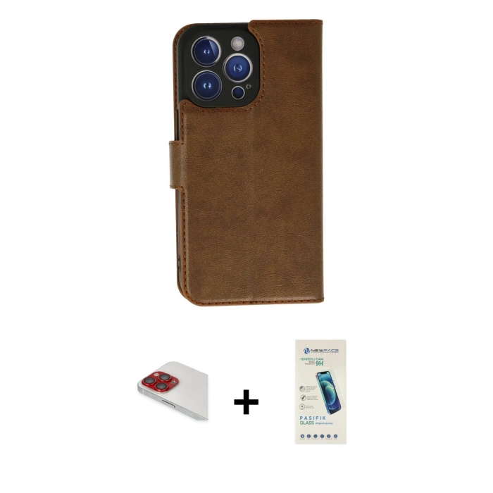 MARSİLYAN™- iPhone 13 Pro Max Kılıf Siluet Işık Serisi - Şeffaf Pasifik Cam Ekran Koruyucu + Pers Alüminyum Kamera Lens - KI