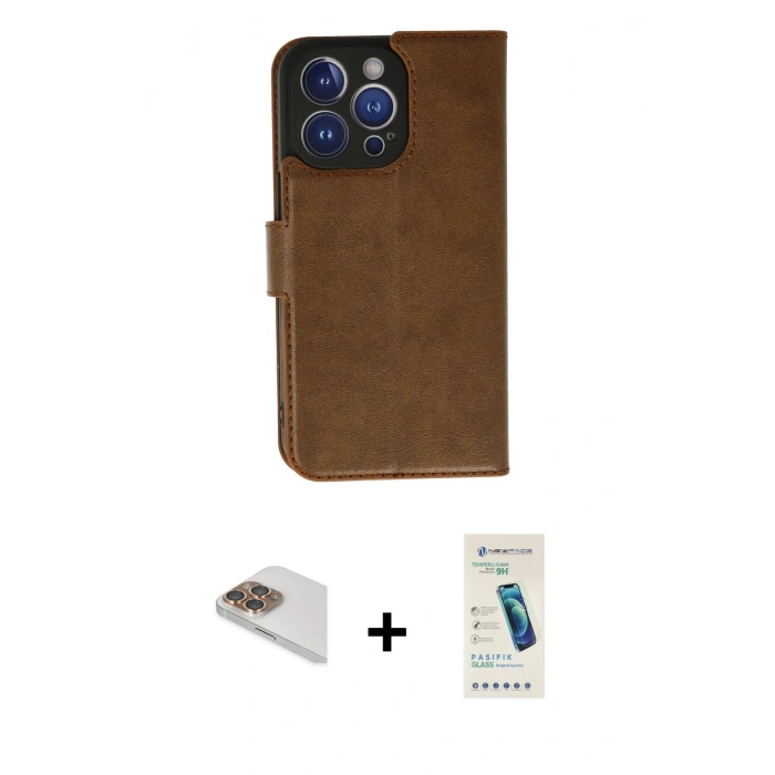 MARSİLYAN™- iPhone 13 Pro Max Kılıf Siluet Işık Serisi - Şeffaf Pasifik Cam Ekran Koruyucu + Pers Alüminyum Kamera Lens - GD
