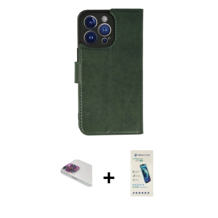 MARSİLYAN™- iPhone 13 Pro Max Kılıf Siluet Işık Serisi - Şeffaf Pasifik Cam Ekran Koruyucu + Pers Alüminyum Kamera Lens - GI