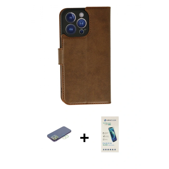 MARSİLYAN™- iPhone 13 Pro Max Kılıf Siluet Işık Serisi - Şeffaf Pasifik Cam Ekran Koruyucu + Renkli Kamera Lens Koruma Cam - YL