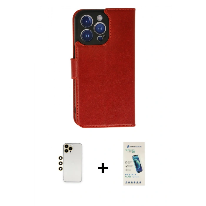 MARSİLYAN™- iPhone 13 Pro Max Kılıf Siluet Işık Serisi - Şeffaf Pasifik Cam Ekran Koruyucu + Shine Kamera Lens - GD