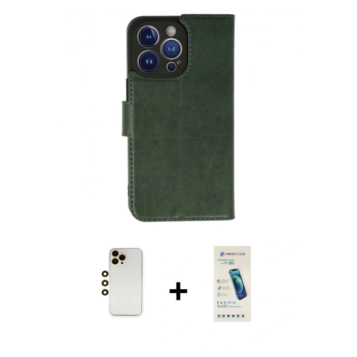 MARSİLYAN™- iPhone 13 Pro Max Kılıf Siluet Işık Serisi - Şeffaf Pasifik Cam Ekran Koruyucu + Shine Kamera Lens - GD