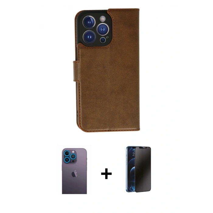 MARSİLYAN™- iPhone 13 Pro Max Kılıf Siluet Işık Serisi - Siyah 3D Antistatik Hayalet Cam Ekran Koruyucu + Neon Fosforlu Kamera Lens - MI