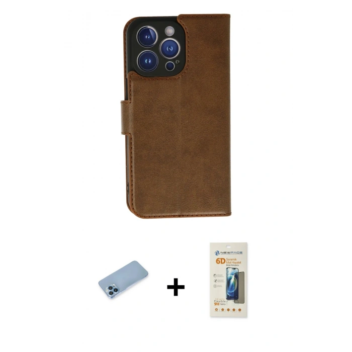 MARSİLYAN™- iPhone 13 Pro Max Kılıf Siluet Işık Serisi - Siyah 6D Mat Seramik Hayalet Nano Ekran Koruyucu + Mavi Shine Kamera Lens Koruma Cam