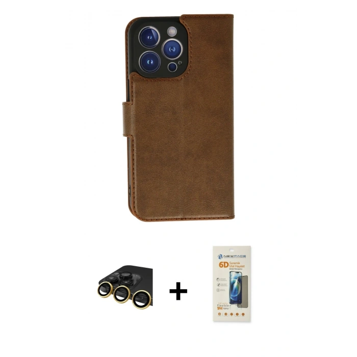 MARSİLYAN™- iPhone 13 Pro Max Kılıf Siluet Işık Serisi - Siyah 6D Mat Seramik Hayalet Nano Ekran Koruyucu + Raze Metal Kamera Lens - GD