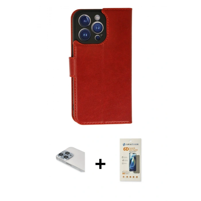 MARSİLYAN™- iPhone 13 Pro Max Kılıf Siluet Işık Serisi - Siyah 6D Mat Seramik Hayalet Nano Ekran Koruyucu + Pers Alüminyum Kamera Lens - SABE