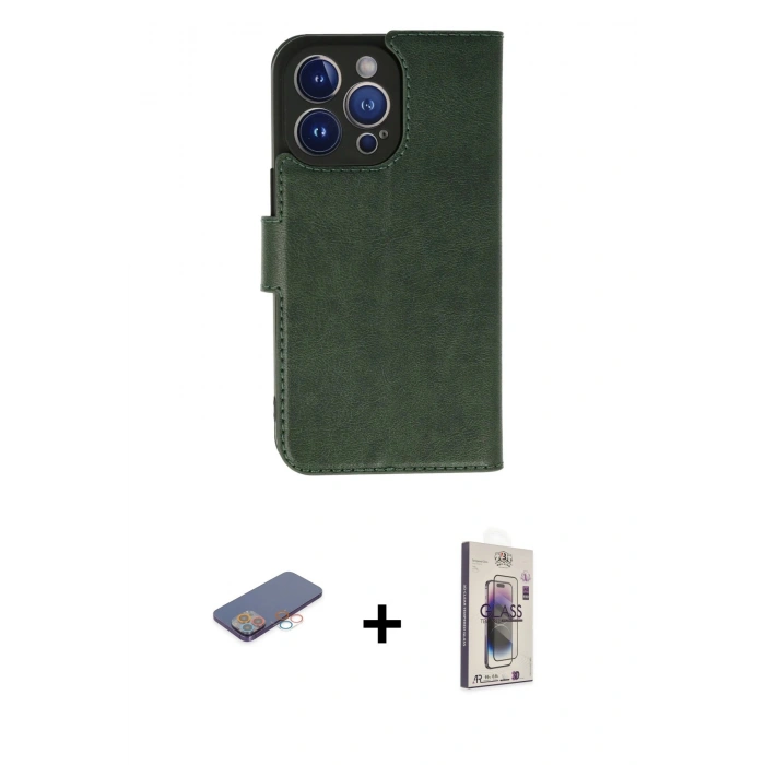 MARSİLYAN™- iPhone 13 Pro Max Kılıf Siluet Işık Serisi - Siyah Bilvis 3D Cam Ekran Koruyucu + Pembe Renkli Kamera Lens Koruma Cam