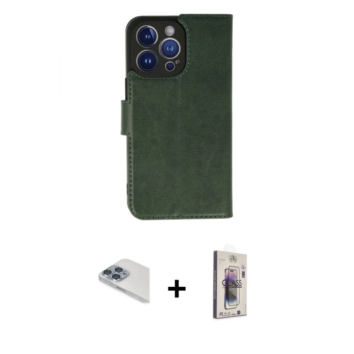 MARSİLYAN™- iPhone 13 Pro Max Kılıf Siluet Işık Serisi - Siyah Bilvis 3D Cam Ekran Koruyucu + Pers Alüminyum Kamera Lens - SABE