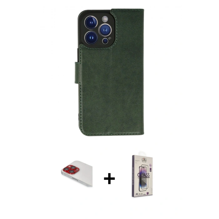 MARSİLYAN™- iPhone 13 Pro Max Kılıf Siluet Işık Serisi - Siyah Bilvis 3D Cam Ekran Koruyucu + Pers Alüminyum Kamera Lens - KI