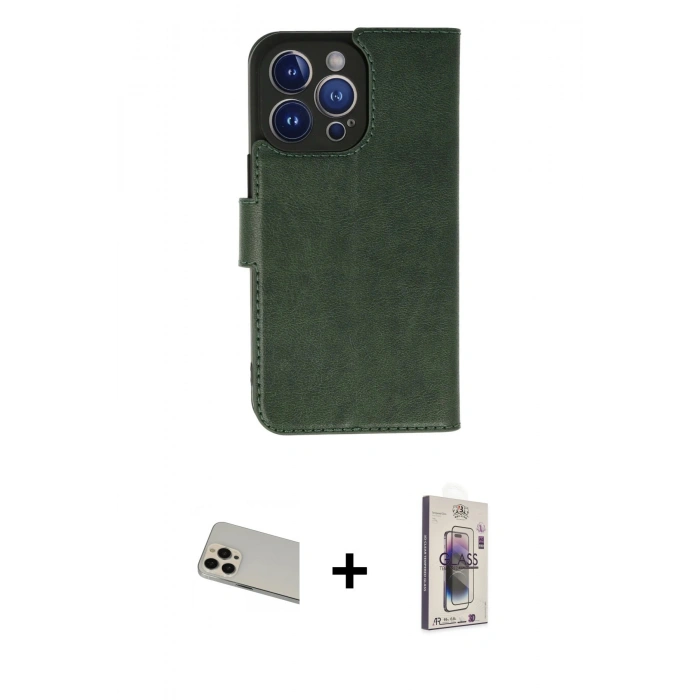 MARSİLYAN™- iPhone 13 Pro Max Kılıf Siluet Işık Serisi - Siyah Bilvis 3D Cam Ekran Koruyucu + Rose Gold Rainbow Kamera Lens Koruma Cam
