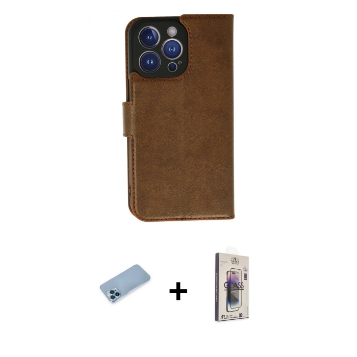 MARSİLYAN™- iPhone 13 Pro Max Kılıf Siluet Işık Serisi - Siyah Bilvis 3D Cam Ekran Koruyucu + Shine Kamera Lens Koruma Cam - MI