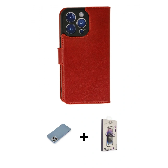MARSİLYAN™- iPhone 13 Pro Max Kılıf Siluet Işık Serisi - Siyah Bilvis 3D Cam Ekran Koruyucu + Shine Kamera Lens Koruma Cam - GI