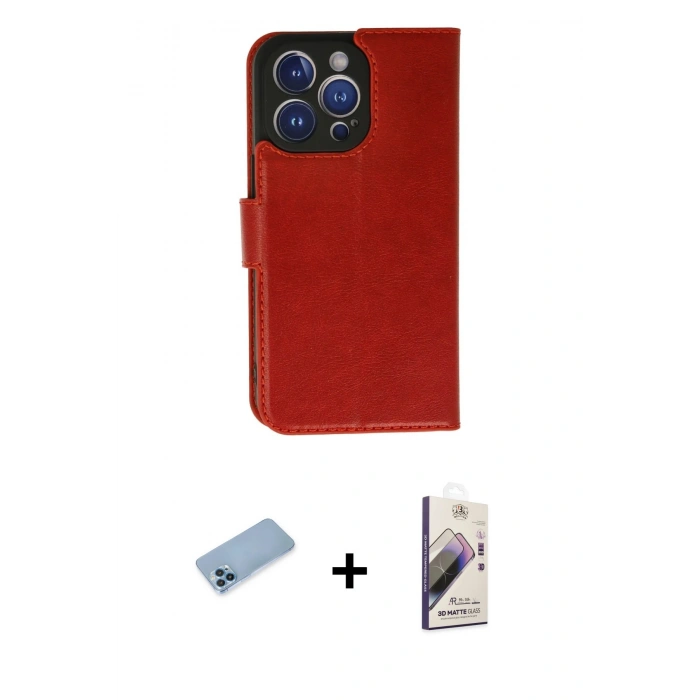 MARSİLYAN™- iPhone 13 Pro Max Kılıf Siluet Işık Serisi - Siyah Bilvis 3D Mat Cam Ekran Koruyucu + Mavi Shine Kamera Lens Koruma Cam