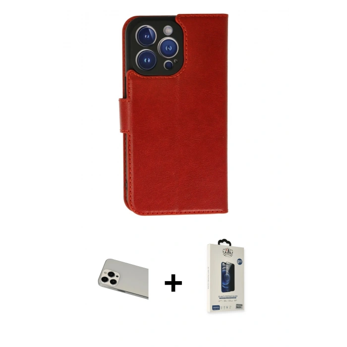 MARSİLYAN™- iPhone 13 Pro Max Kılıf Siluet Işık Serisi - Siyah Bilvis Hayalet Cam Ekran Koruyucu + Rainbow Kamera Lens Koruma Cam - BZ