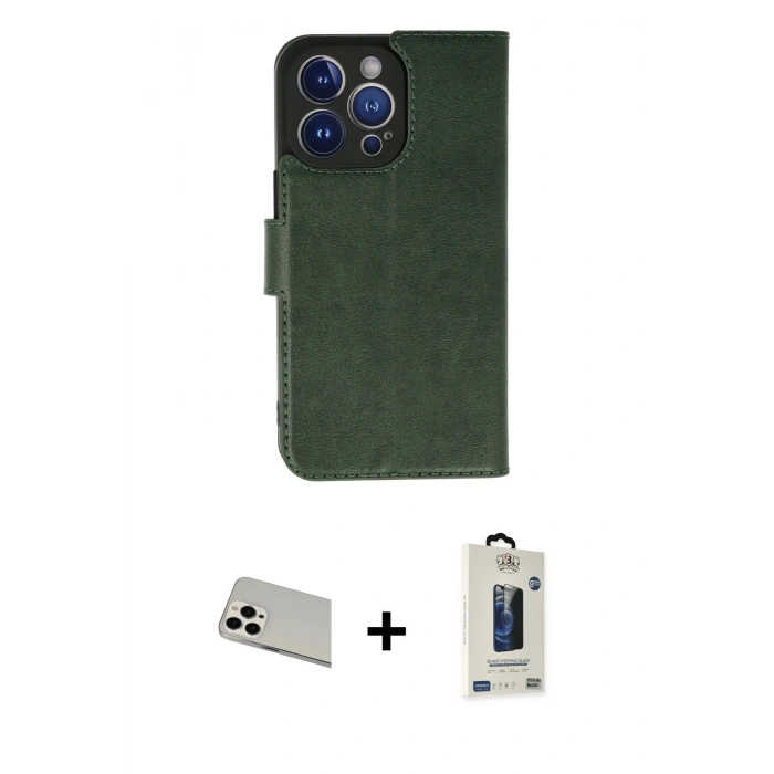 MARSİLYAN™- iPhone 13 Pro Max Kılıf Siluet Işık Serisi - Siyah Bilvis Hayalet Cam Ekran Koruyucu + Rainbow Kamera Lens Koruma Cam - BZ