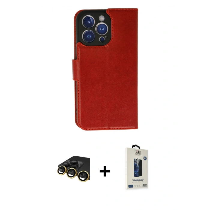 MARSİLYAN™- iPhone 13 Pro Max Kılıf Siluet Işık Serisi - Siyah Bilvis Hayalet Cam Ekran Koruyucu + Raze Metal Kamera Lens - GD