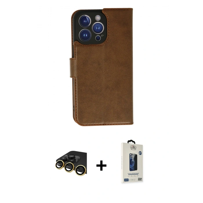 MARSİLYAN™- iPhone 13 Pro Max Kılıf Siluet Işık Serisi - Siyah Bilvis Hayalet Cam Ekran Koruyucu + Raze Metal Kamera Lens - GD